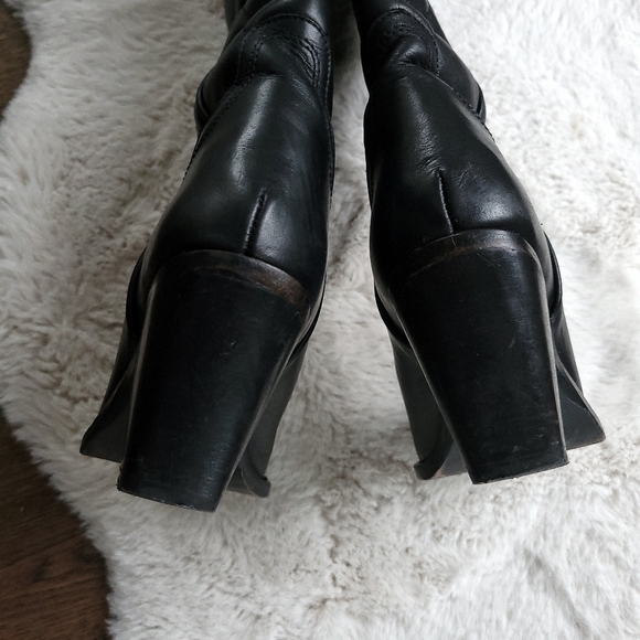 Sister X Soeur Free People Zeta Quilted Tall Leather Cowboy Boots - Picture 10 of 15